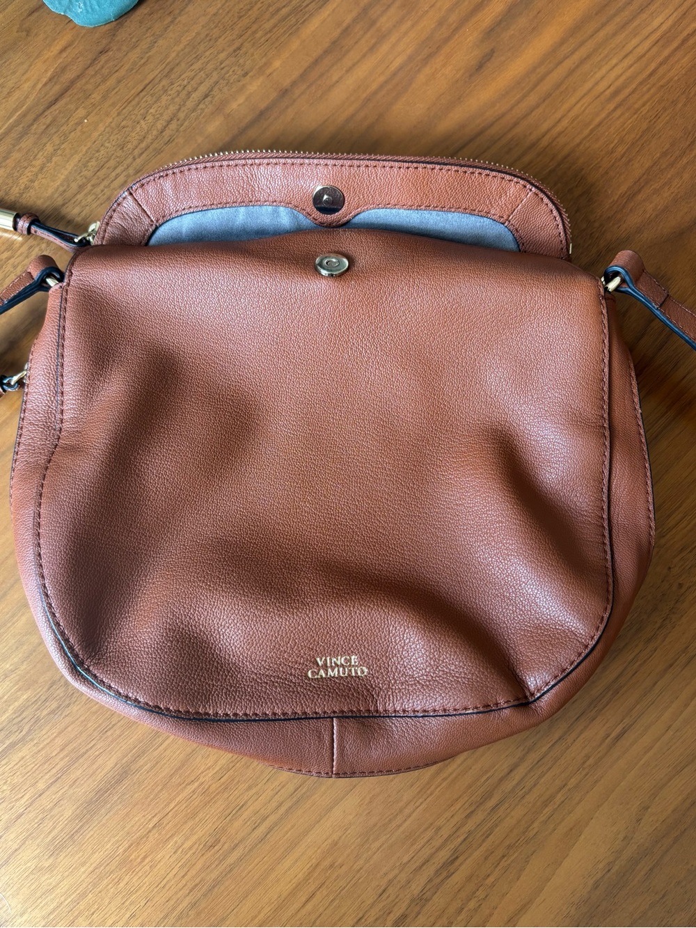 Vince Camuto Saddle Crossbody in Chestnut Brown